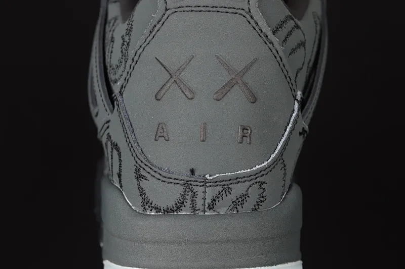 All categories Air Jordan Jordan series basketball shoes Air Jordan 4 G version Kaws x Air Jordan 4 Black AJ4 black suede luminous limited edition 930155-001